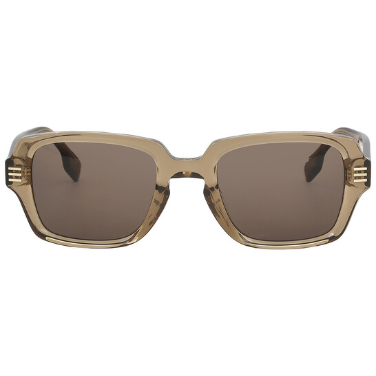 Burberry Eldon Dark Brown Rectangular Men's Sunglasses BE4349F