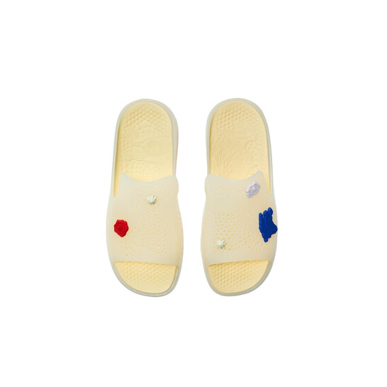 Burberry Embellished Logo Slides, Brand Size 38 (US Size 8
