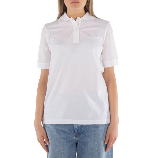 Burberry Embroidered Logo Cotton Polo Shirt, Size XXXS 8065228