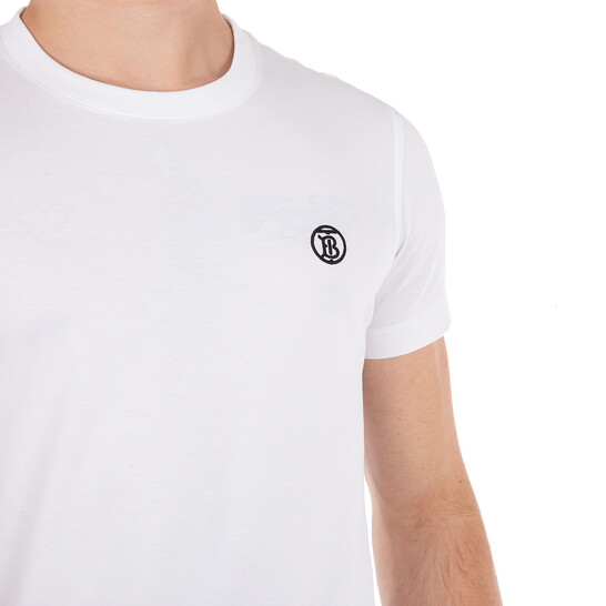 Burberry Embroidered Logo Crewneck T-Shirt, Size Small
