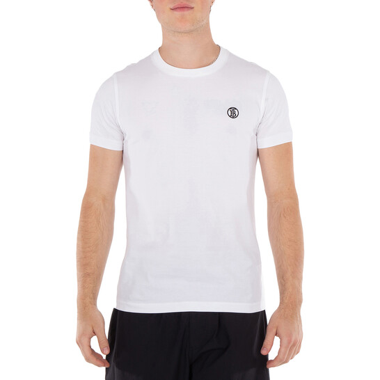 Burberry Embroidered Logo Crewneck T-Shirt, Size Small