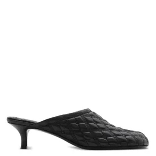Burberry Embroidered Quilted Mules, Brand Size 36.5 ( US