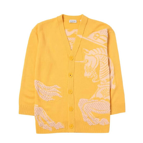 Burberry Equestrian Knight Cashmere Sweater, Size 4Y 8093115