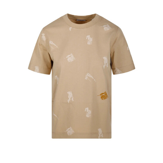 Burberry Equestrian Knight Cotton T-Shirt, Size X-Small