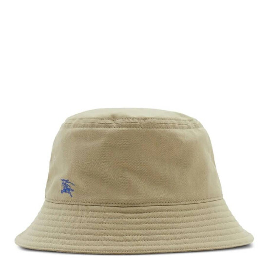 【関税＆送料込み】Burberry Cotton Bucket Hat Cotton Gabardine Belted Bucket Hat in Coal blue - Men