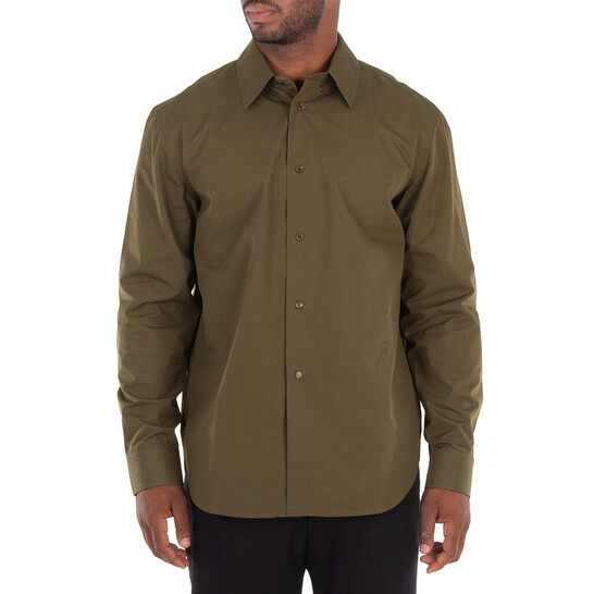 Burberry Equestrian Knight Logo Cotton Shirt, Size X-Large 8077836