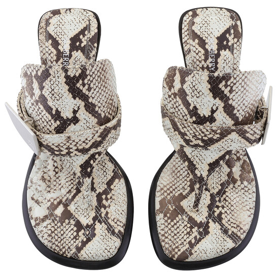 BURBERRY ヘイエクエストリアンナイトストラッフサンタル Burberry Equestrian Knight Motif Bay Sandals, Brand Size 36