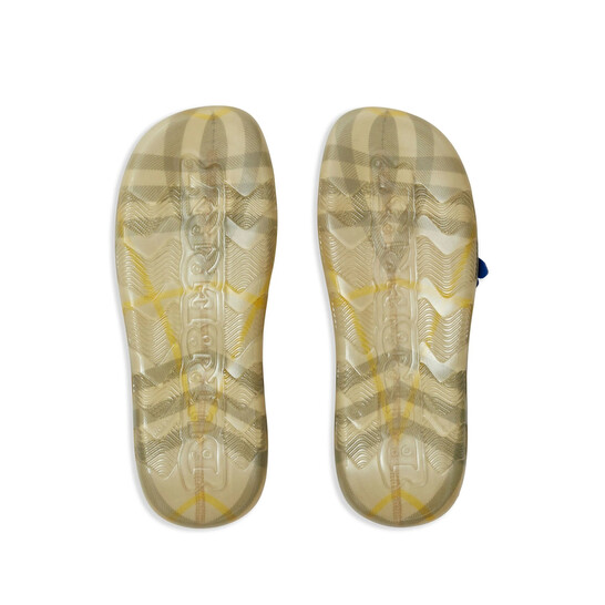 Burberry Equestrian Knight Stingray Check-Pattern Slides  display picture 3