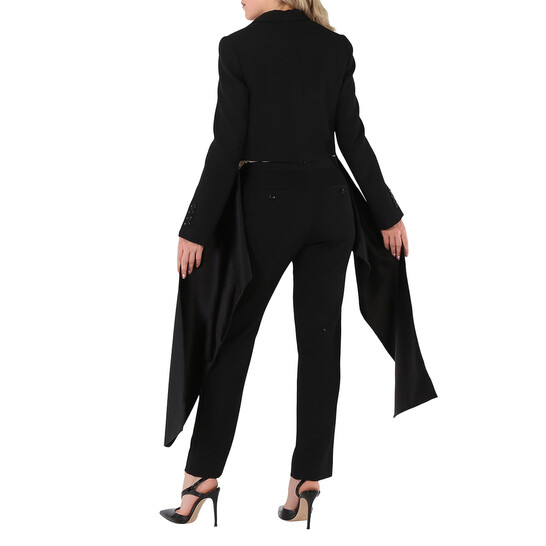 Burberry Exaggerated Panel Detail Wool Tailored Jacket Burberry Exaggerated Panel Detail Wool Tailored Jacket - 546x546 Image #5