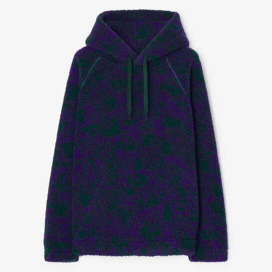 【BURBERRY】W24-MW HOODIE◆8099562164337 WMNS) Burberry Deer Print Cotton Oversized Hoodie Black 8024655