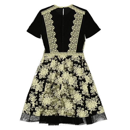 Burberry Floral-embroidered Lace Dress, Brand Size 8 (US