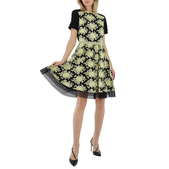 Burberry Floral-embroidered Lace Dress, Brand Size 8 (US