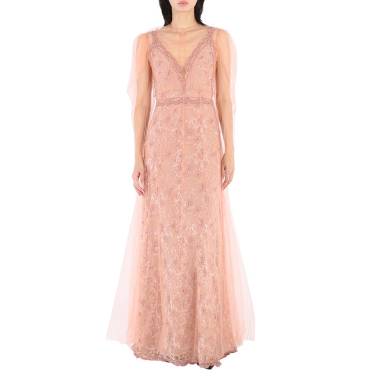 green emerald velvet dress Floral Embroidered Dupioni A Line Midi Dress In Light Pink
