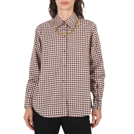 Tシャツ・カットソー BURBERRY CHECK SILK TOP Tシャツ・カットソー BURBERRY CHECK SILK TOP Burberry short