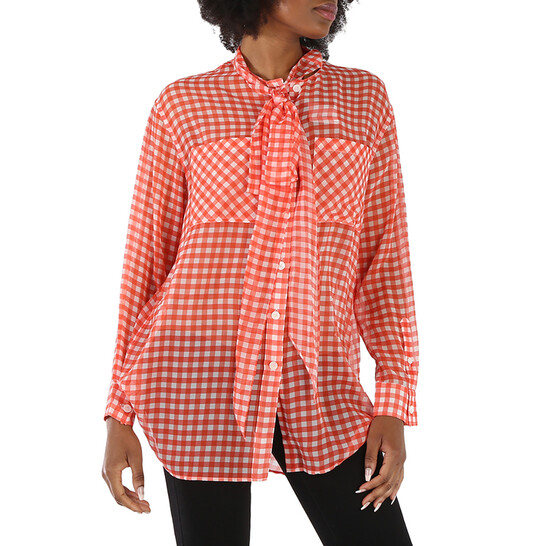 トップス coyseio BOW BLOUSE CHECK Coyseio Bow Blouse - Check | 하이츠스토어