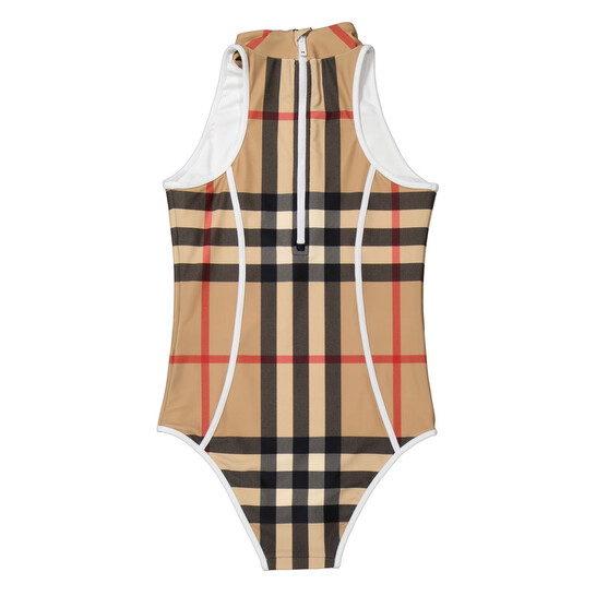 Burberry Girls Vine Exaggerated One-Piece Swimsuit In