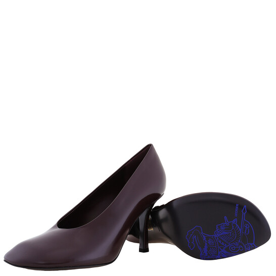 セール【BURBERRY】black☆レザー キトンヒール ミュール 70 EKD leather mules in black - Burberry | Mytheresa