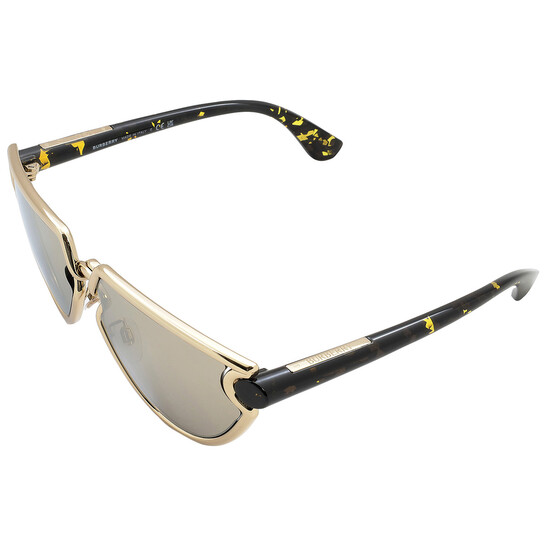Burberry Mirrored GOLD 59 mm Sunglasses New BURBERRY B3125 1017/71 59mm Gold Novacheck Aviator  main image 3