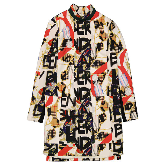 Burberry Graffiti Archive Silk and Wool Dress, Brand Size 6