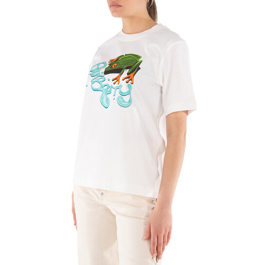 Burberry Graphic Printed Crewneck Cotton T-Shirt, Size Burberry Graphic Printed Crewneck Cotton T-Shirt, Size