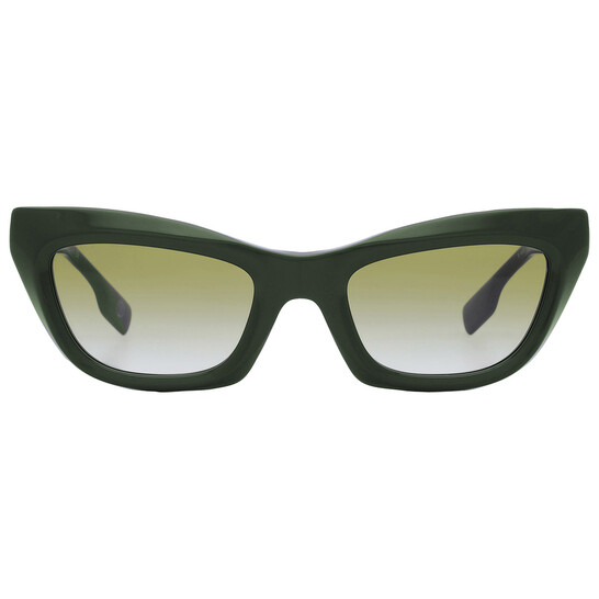 サングラス BURBERRY Woman Sunglasses Green 0BE4422U 411887 Burberry BE 4409 women Green Cat Eye Sunglasses – Otticanet USA