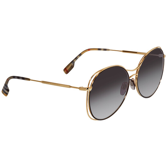 Burberry Grey Gradient Round Ladies Sunglasses BE3105 10178G  display picture 3