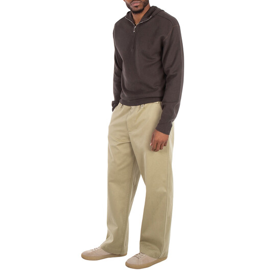 Burberry Half-Zip Wool Hooded Sweatshirt - 546x546 Image #5