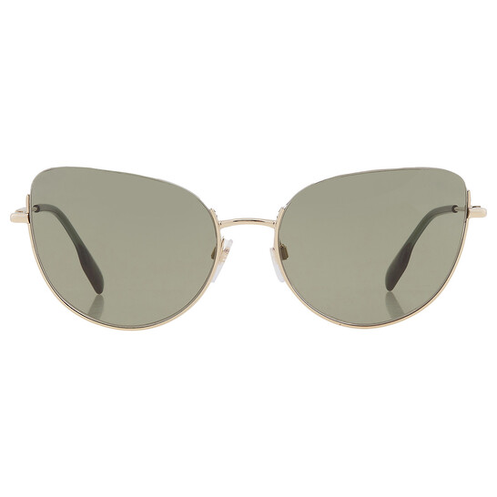Burberry Harper Green Cat Eye Ladies Sunglasses BE3144 1109  display picture 2