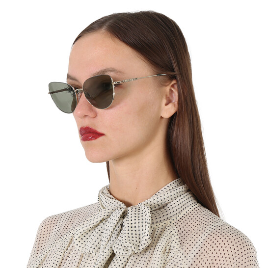 Burberry Harper Green Cat Eye Ladies Sunglasses BE3144 1109