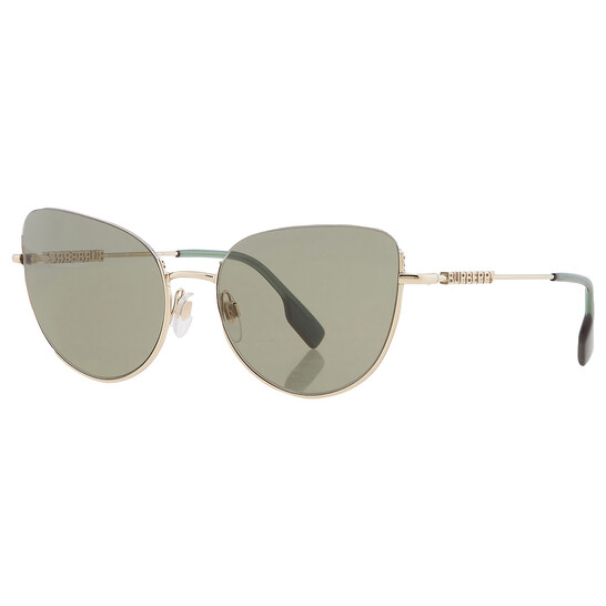Burberry Harper Green Cat Eye Ladies Sunglasses BE3144 1109 