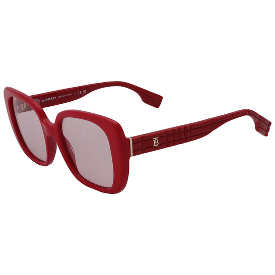 Burberry Helena Sunglasses - BE4371 Red/Pink (4027/5) Burberry Helena Pink Square Ladies Sunglasses BE4371 4027/5  main image 4