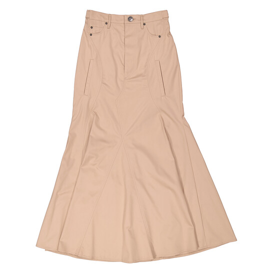 Burberry High-Waist Flared Cotton Skirt, Brand Size 6 (US