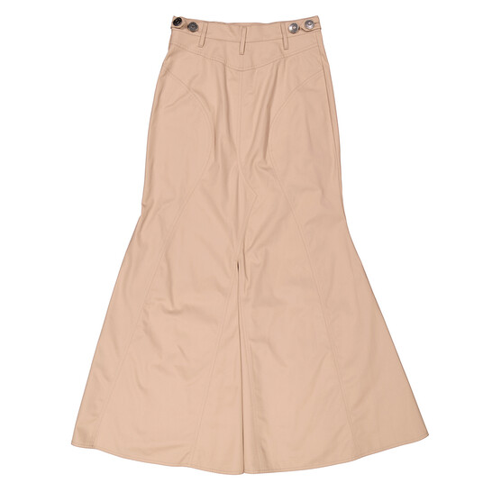 Burberry High-Waist Flared Cotton Skirt, Brand Size 6 (US