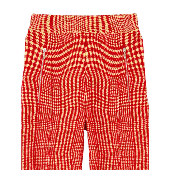Burberry Houndstooth Wool-Blend Trousers, Size XX-Small 8082729