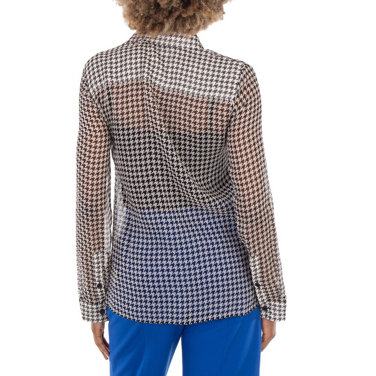 Burberry Houndstooth-Print Silk Shirt - 546x546 Image #3