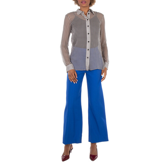 Burberry Houndstooth-Print Silk Shirt - 546x546 Image #4