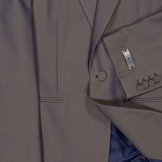 Burberry Iridescent-Effect Wool Blazer, Brand Size 44R (US Size