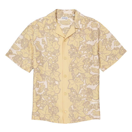 Burberry Ivy Print Silk Pyjama Shirt, Brand Size 10 ( US Size 8