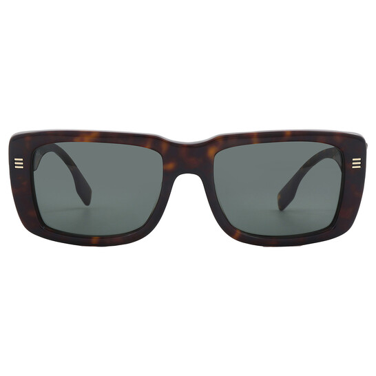 Burberry Jarvis Green Rectangular Men's Sunglasses BE4376U