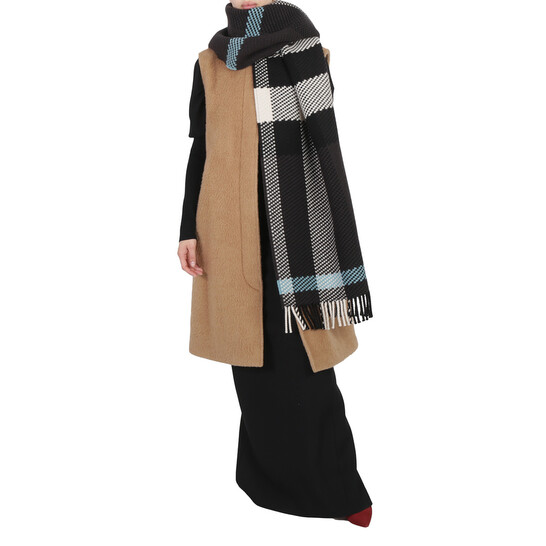 Burberry Jumbo Check Wool Fringed Scarf 8079237