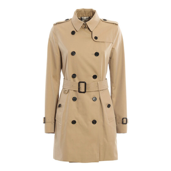 美品✨BURBERRY THE KENSINGTON ミディアム L カバー付 NWT BURBERRY KENSINGTON Mid Length Trench Coat /Leather