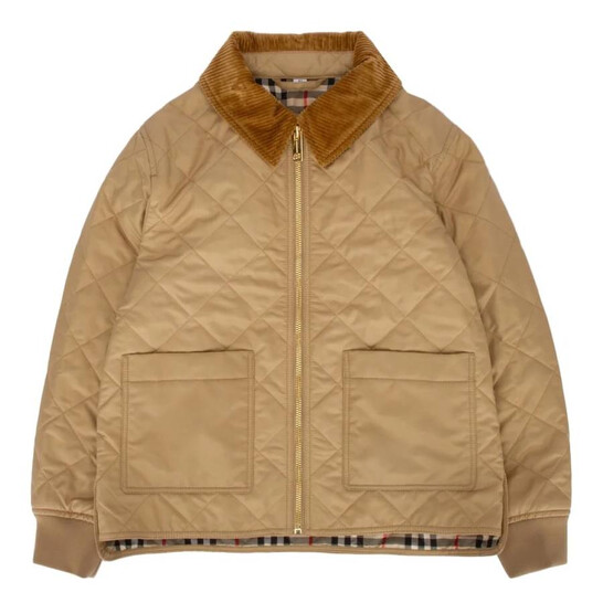 Burberry Kids Archive Beige Quilted Jacket, Size 3Y 8069447