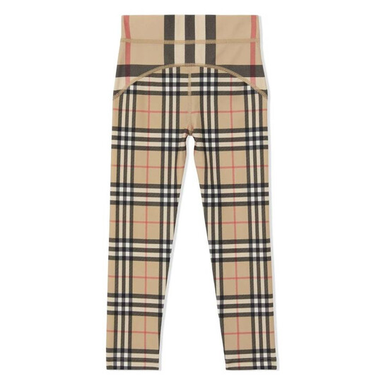 Burberry Kids Contrast Check Leggings, Size 8Y 8064275 - Clothing ...