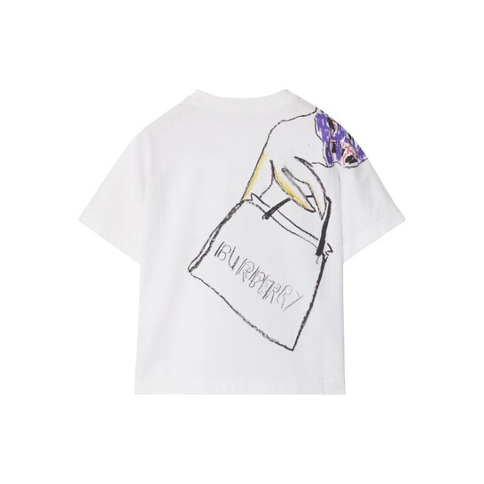 Burberry Kids Goose-Print Cotton T-Shirt, Size 6Y 8089561