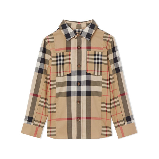 Burberry Kids Vintage Check Cotton Shirt, Size 4Y 8061467