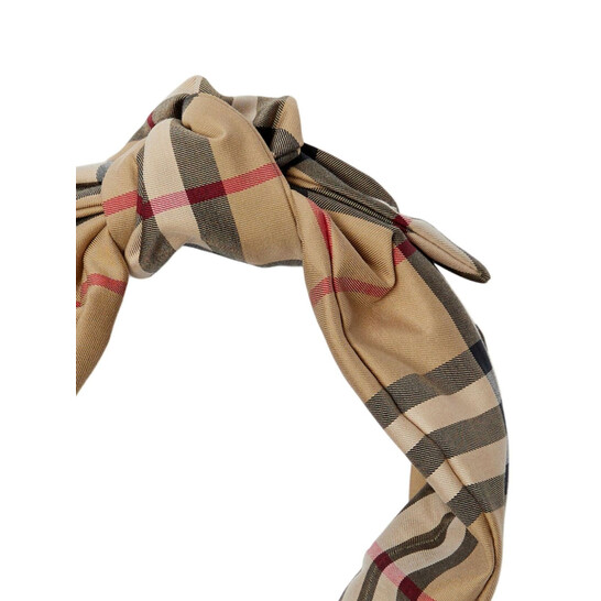 Burberry Kids Vintage Check Pattern Knot Detailed Headband