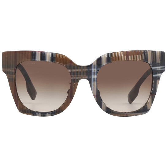 Burberry Kitty Brown Gradient Butterfly Ladies Sunglasses