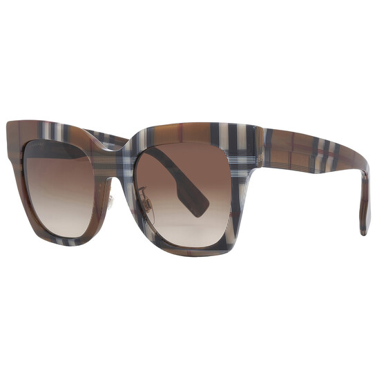 Burberry Kitty Brown Gradient Butterfly Ladies Sunglasses
