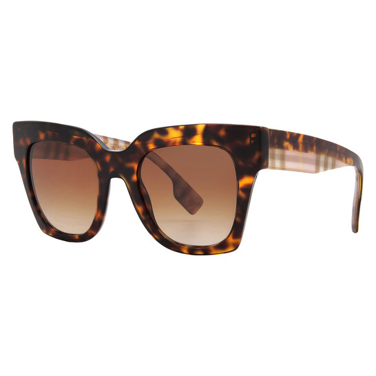 Burberry Kitty Brown Gradient Square Ladies Sunglasses 