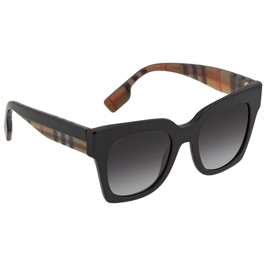 BURBERRY スクエアフレムサンクラス BE4364 39428G Amazon.com: BURBERRY Sunglasses BE 4364 39428G Kitty Black